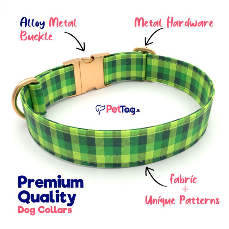 Green-Plaid-Premium-Dog-Collars